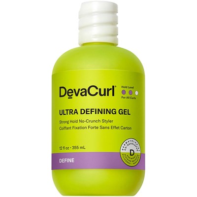 Gel ultra definidor Devacurl de fijación fuerte y sin crujidos