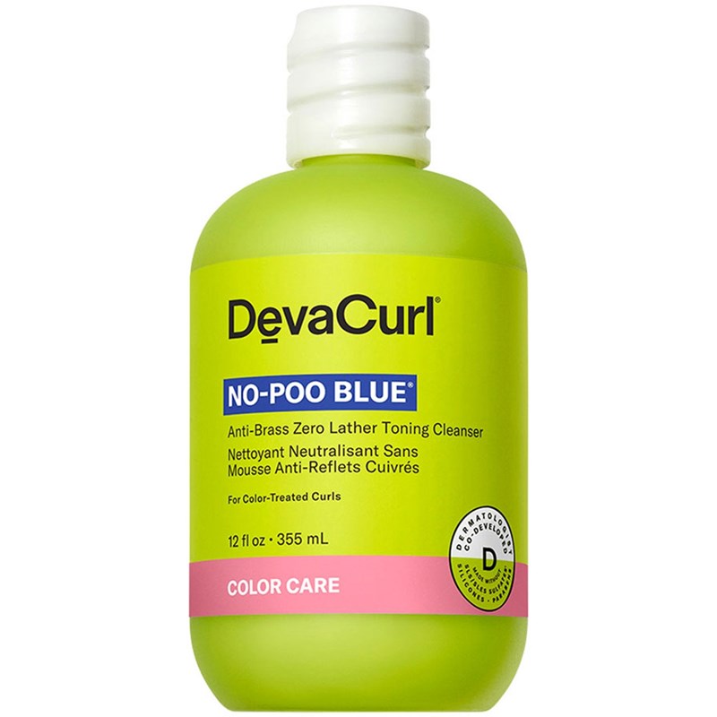 DevaCurl NO-POO BLUE Anti-Brass Zero Lather Toning Cleanser 12 oz