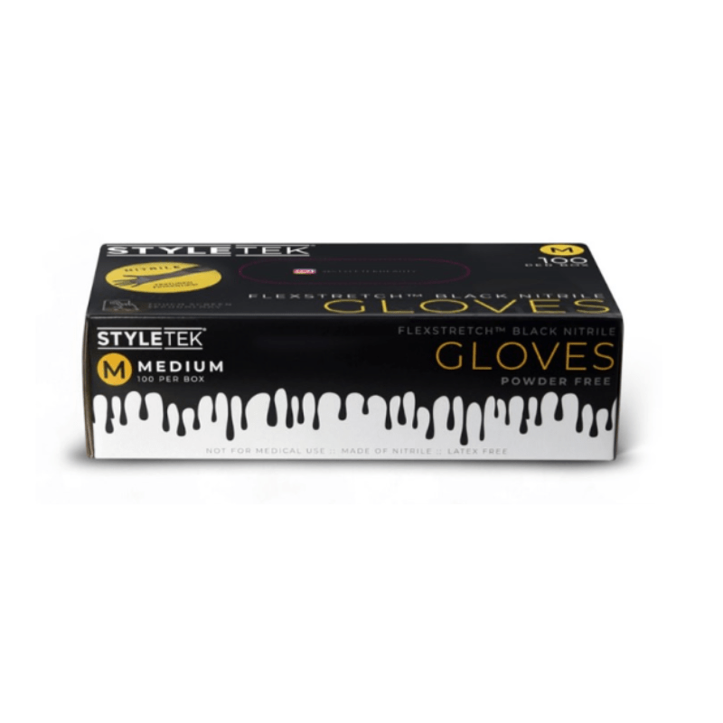 Styletek Black Nitrile Gloves 100pk, view 2