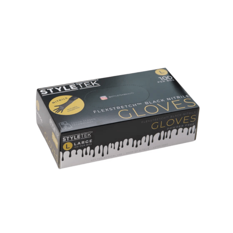 Styletek Black Nitrile Gloves 100pk, view 3