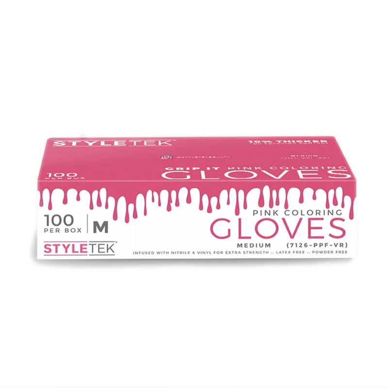 Styletek Pink Powder Free Gloves 100pk, view 2